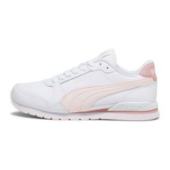 Buty Puma St Runner V3 L W 384855 18 białe. Białe buty treningowe bez wzorów, z gumy, bez zapięcia. Za 527.12 zł.