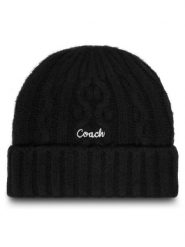 Coach Czapka CCL47 Czarny. Czarne czapki zimowe Coach, bez wzorów, z poliesteru. Za 259.99 zł.