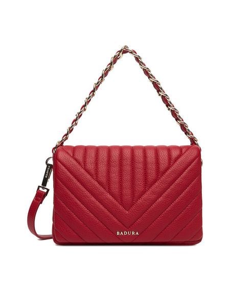 Badura Torebka C-ADALE-XCH003 Czerwony. Czerwone torebki klasyczne Badura, bez wzorów, z materiału, bez dodatków. Za 229.99 zł.