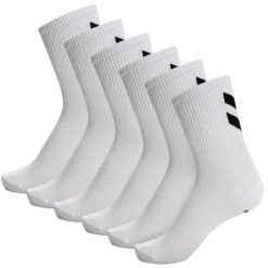 Skarpetki białe Humel hmlCHEVRON 6-PACK SOCKS uniwersalne. Białe skarpetki Hummel, bez wzorów. Za 89.99 zł.