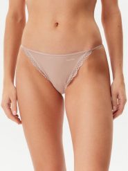 Calvin Klein Underwear Figi klasyczne LV00QD5269 Beżowy. Brązowe figi Calvin Klein Underwear, bez wzorów, z syntetyku. Za 59.99 zł.