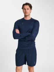 Bluza Hummel Pro. Niebieskie bluzy z kapturem Hummel, xl, bez wzorów, z materiału, bez kaptura, na fitness i siłownię. Za 286.00 zł.