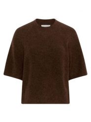 MOSS COPENHAGEN Sweter "Milania" w kolorze ciemnobrązowym rozmiar: M/L. Brązowe swetry Moss Copenhagen, l, bez wzorów, z poliamidu, bez ramiączek. Za 227.85 zł.