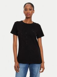 Armani Exchange T-Shirt 6DYT53 YJ3RZ 1200 Czarny Regular Fit. Czarne t-shirty Armani Exchange, xs, bez wzorów, z bawełny, bez kołnierzyka, bez ramiączek. Za 149.99 zł.