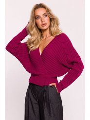 Made of emotion Sweter w kolorze różowym rozmiar: onesize. Różowe swetry Made Of Emotion, bez wzorów, prążkowane, bez ramiączek. Za 159.43 zł.