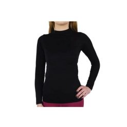 T-shirt Damski Bezszwowy Z Długim Rękawem. Czarne bielizna termoaktywna damska Gym Hero, bez wzorów, bez ramiączek. Za 205.99 zł.