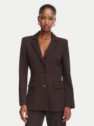 Marella Marynarka Emme by Marella Amico1 2625046251 Brązowy ciemny Slim Fit. Brązowe marynarki i żakiety Marella, bez wzorów, z syntetyku, bez ramiączek. Za 849.99 zł.
