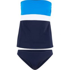 Tankini (2 części), zrównoważony produkt bonprix niebieski. Niebieskie bikini bonprix, bez wzorów. Za 49.99 zł.