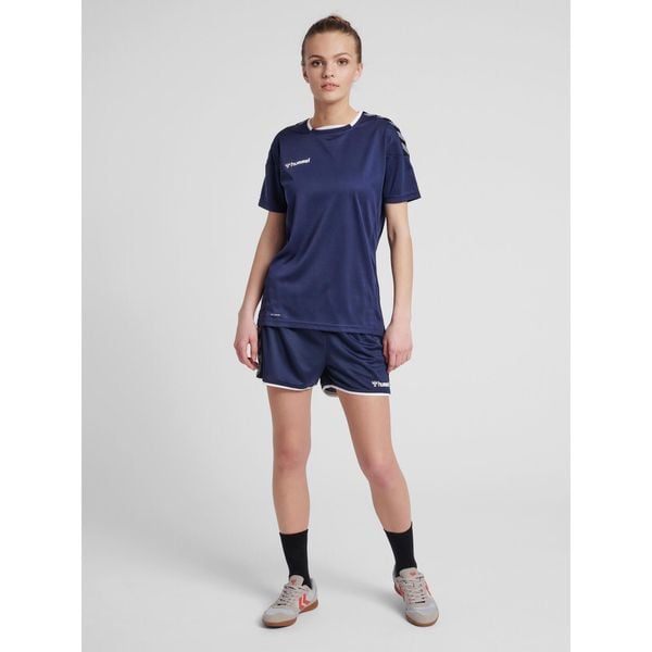 Szorty damskie Hummel hmlAUTHENTIC Poly. Niebieskie szorty Hummel, bez wzorów, sportowe. Za 113.00 zł.