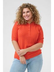 KAFFE curve Sweter w kolorze pomarańczowym rozmiar: M. Pomarańczowe swetry KAFFE curve, m, bez wzorów, bez ramiączek. Za 60.99 zł.