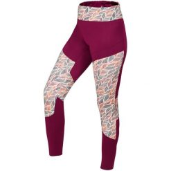 Legginsy wspinaczkowe damskie Ocun Rhea Leggings. Czerwone legginsy Ocun, bez wzorów, z elastanu. Za 126.49 zł.