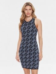 MICHAEL Michael Kors Sukienka letnia MH381SL9Z6 Granatowy Slim Fit. Niebieskie sukienki MICHAEL Michael Kors, s, bez wzorów, z wiskozy, bez kołnierzyka, bez ramiączek. Za 569.99 zł.