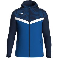 Bluza dresowa z kapturem zapinana na zamek Jako Iconic. Niebieskie bluzy z kapturem JAKO, l, bez wzorów, z dresówki, z kapturem. Za 386.50 zł.