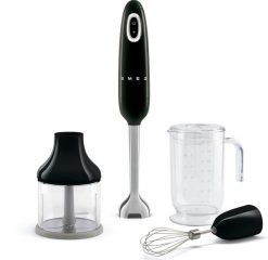 Blender ręczny 50's Style II czarny z akcesoriami. Blendery Smeg. W wyprzedaży za 433.00 zł.
