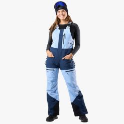 Spodnie narciarskie Kobieta Swedemount Freeride Bib Pants wodoodporne. Niebieskie spodnie narciarskie SWEDEMOUNT, bez wzorów, narciarskie. Za 899.99 zł.