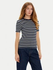 Tommy Hilfiger Bluzka WW0WW43918 Granatowy Slim Fit. Niebieskie bluzki Tommy Hilfiger, xxl, bez wzorów, z wiskozy, bez kołnierzyka, bez ramiączek. Za 149.99 zł.