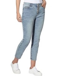 Heine Dżinsy - Skinny fit - w kolorze błękitnym rozmiar: 40. Niebieskie jeansy Heine, bez wzorów, klasyczne. Za 74.45 zł.