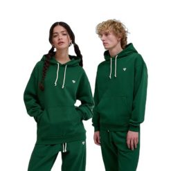 Bluza z kapturem Hummel Loose Bee. Zielone bluzy Hummel, m, bez wzorów, z bawełny, eleganckie, bez ramiączek, z kapturem. Za 215.10 zł.