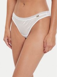 Gossard Stringi 6276 Biały. Białe stringi Gossard, bez wzorów, z syntetyku. Za 59.99 zł.