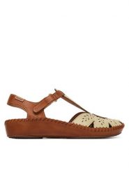 Pikolinos Sandały P. Vallarta 655-0841C1 Écru. Sandały Pikolinos, bez wzorów, ze skóry, bez obcasa, na płaskiej podeszwie, bez zapięcia. Za 559.99 zł.