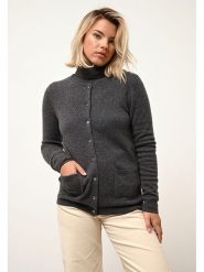 Just Cashmere Kaszmirowy kardigan "Katharine" w kolorze antracytowym rozmiar: L. Czarne swetry Just Cashmere, l, bez wzorów, z kaszmiru, bez ramiączek. Za 246.53 zł.