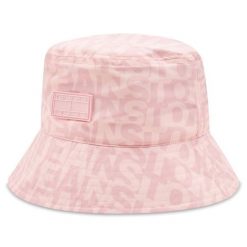 Kapelusz Tommy Jeans. Czerwone kapelusze Tommy Jeans, bez wzorów, z jeansu. Za 309.99 zł.