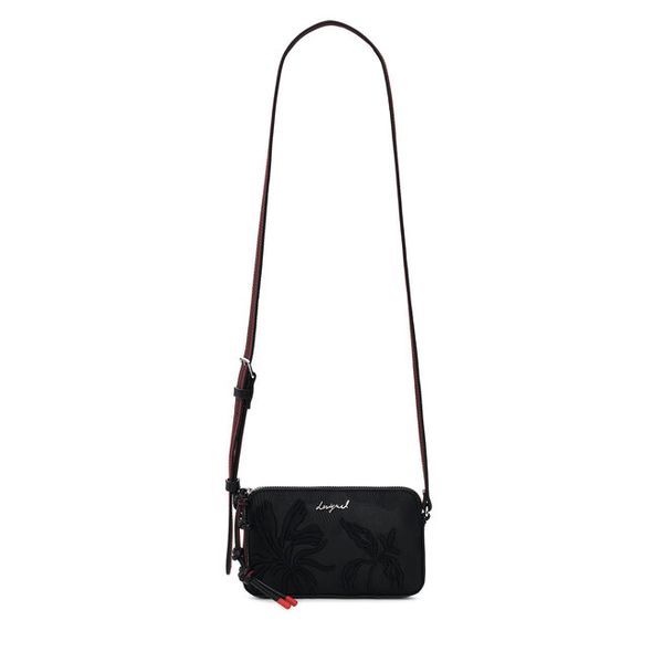 Torebka Desigual. Czarne listonoszki Desigual, bez wzorów, bez dodatków. Za 224.99 zł.