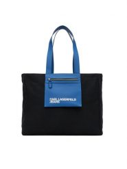 Karl Lagerfeld Jeans Torebka A2W50004 Czarny. Czarne shopper bag Karl Lagerfeld Jeans, bez wzorów, z jeansu, bez dodatków. Za 189.99 zł.