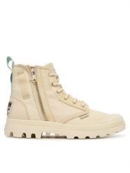 Palladium Trapery Pampadetroitzip Su 94612-280-M Beżowy. Brązowe traperki Palladium, bez wzorów, z materiału, bez obcasa, bez zapięcia. Za 429.99 zł.