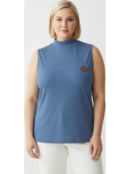 WITT WEIDEN Top w kolorze niebieskim rozmiar: 38. Niebieskie topy WITT WEIDEN, z aplikacjami, ze skóry, bez kołnierzyka, bez ramiączek. Za 36.95 zł.