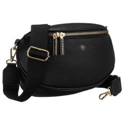 Praktyczna, miejska nerka damska ze skóry ekologicznej w czarnym kolorze, jednokomorowa - Peterson. Czarne nerki i saszetki Peterson, bez wzorów, ze skóry ekologicznej, bez dodatków. Za 74.00 zł.