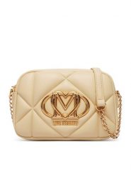 LOVE MOSCHINO Torebka JC4038PP1PLC0129 Beżowy. Brązowe listonoszki Love Moschino, bez wzorów, ze skóry, bez dodatków. Za 879.99 zł.