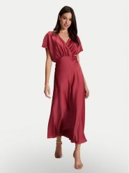 Swing Sukienka koktajlowa 5AH11400 Czerwony Loose Fit. Czerwone sukienki Swing, bez wzorów, z syntetyku, wizytowe, bez kołnierzyka, bez ramiączek. Za 449.99 zł.