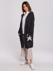 Be Wear Kardigan w kolorze antracytowym rozmiar: S/M. Czarne swetry Be Wear, m, bez wzorów, bez ramiączek. Za 100.99 zł.