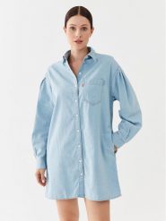 Levi's® Sukienka jeansowa Rhea A6743-0002 Błękitny Relaxed Fit. Niebieskie sukienki s, bez wzorów, z bawełny, bez kołnierzyka, bez ramiączek. Za 289.99 zł.
