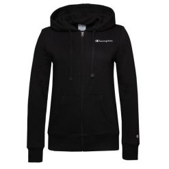 Bluza sportowa damska Champion Hooded Full Zip Sweatshirt. Czarne bluzy z kapturem Champion, na zimę, xs, bez wzorów, z kapturem. Za 172.89 zł.