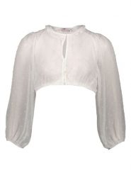 Turi Landhaus Bluzka dirndl "Beata" w kolorze kremowym rozmiar: 32. Brązowe bluzki Turi Landhaus, bez wzorów, bez kołnierzyka, bez ramiączek. Za 154.07 zł.