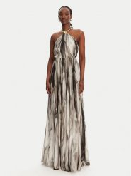 Elisabetta Franchi Sukienka letnia ABR4752E2 E84 Czarny Regular Fit. Czarne sukienki Elisabetta Franchi, bez wzorów, z syntetyku, bez kołnierzyka, bez ramiączek. Za 3,399.00 zł.