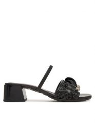 Hispanitas Sandały RHV264805 C001 Czarny. Czarne sandały Hispanitas, bez wzorów, ze skóry, bez obcasa, na słupku, bez zapięcia. Za 539.99 zł.