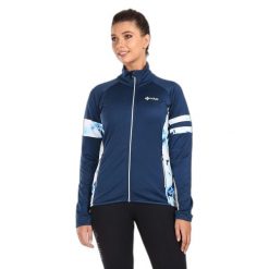 Bluza damska Kilpi Junie. Niebieskie bluzy Kilpi, s, bez wzorów, ze lnu, eleganckie, bez ramiączek, bez kaptura. Za 215.49 zł.