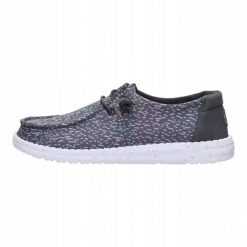 HeyDude Damskie Mokasyny Wendy Stretch Speckle. Białe mokasyny Hey dude, bez wzorów, z materiału. Za 239.00 zł.
