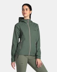 Damska kurtka outdooroowa Kilpi SONNA-W. Zielone kurtki przejściowe sportowe Kilpi, na jesień, bez wzorów, z materiału, z kapturem, trekkingowe. Za 318.77 zł.