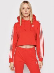 Adidas Bluza adicolor Classics HC2017 Czerwony Relaxed Fit. Czerwone bluzy adidas, bez wzorów, z bawełny, bez ramiączek, bez kaptura. Za 159.99 zł.