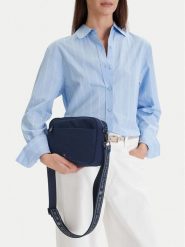 Beverly Hills Polo Club Torebka CEOWB-BHPC-L-007-09 Granatowy. Niebieskie listonoszki Beverly Hills Polo Club, bez wzorów, z materiału, bez dodatków. Za 129.99 zł.