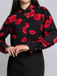 Koszula z wiskozy - czarny. Czarne koszule Sinsay, l, bez wzorów, z wiskozy, bez kołnierzyka, bez ramiączek. Za 39.99 zł.