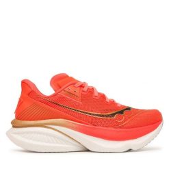 Buty do biegania Saucony. Pomarańczowe buty do biegania Saucony, w ażurowe wzory, bez zapięcia, do biegania. Za 699.99 zł.
