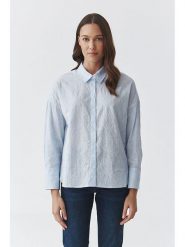 TATUUM Koszula "Ines" w kolorze błękitnym rozmiar: 38. Niebieskie koszule Tatuum, bez wzorów, z bawełny, bez kołnierzyka, bez ramiączek. Za 137.42 zł.