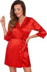 Donna Szlafrok Damski Model Colette Red. Czerwone szlafroki damskie Donna, bez wzorów, bez ramiączek. Za 169.37 zł.