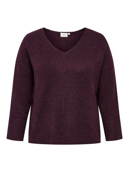 ONLY Carmakoma Sweter w kolorze bordowym rozmiar: 42/44. Czerwone swetry Only Carmakoma, bez wzorów, bez ramiączek. Za 126.75 zł.