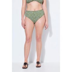 Damskie dół od bikini majtki paisley wysoki stan modelujące. Zielone bikini Ulla Popken, bez wzorów, z elastanu. Za 99.99 zł.